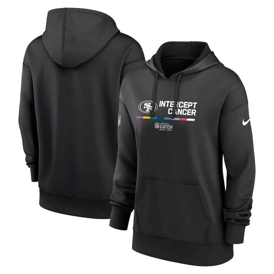 Women's Nike Black San Francisco 49ers 2022 NFL Crucial Catch Therma Performance Pullover Hoodie 3 Women's Nike Black San Francisco 49ers 2022 NFL Crucial Catch Therma Performance Pullover Hoodie